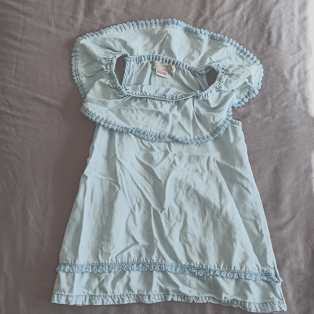 Zara summer dress. 2-3 years. Faded denim